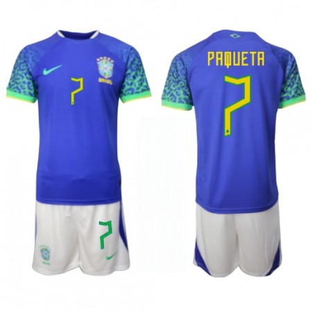 Brasilien Lucas Paqueta 7 Børn Udebane VM 2022 - Fodboldtrøjer (S/S) Brasilien Lucas Paqueta 7 Børn Udebane VM 2022 - Fodboldtrøjer (S/S)